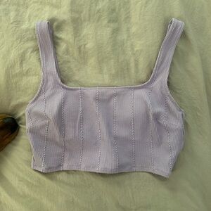 Aerie purple crop tank top